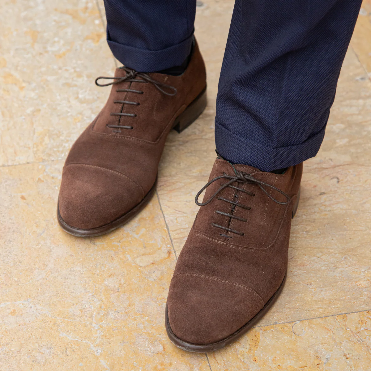 Zapatos Oxford de serraje